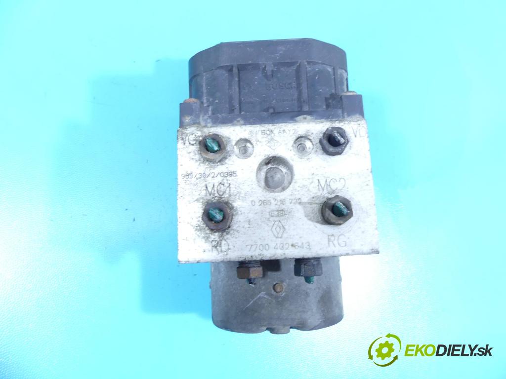 Renault Megane I 1995-2003 1.6 16V 107 HP manual 79 kW 1598 cm3 4- čerpadlo abs 0273004395 (Pumpy ABS)