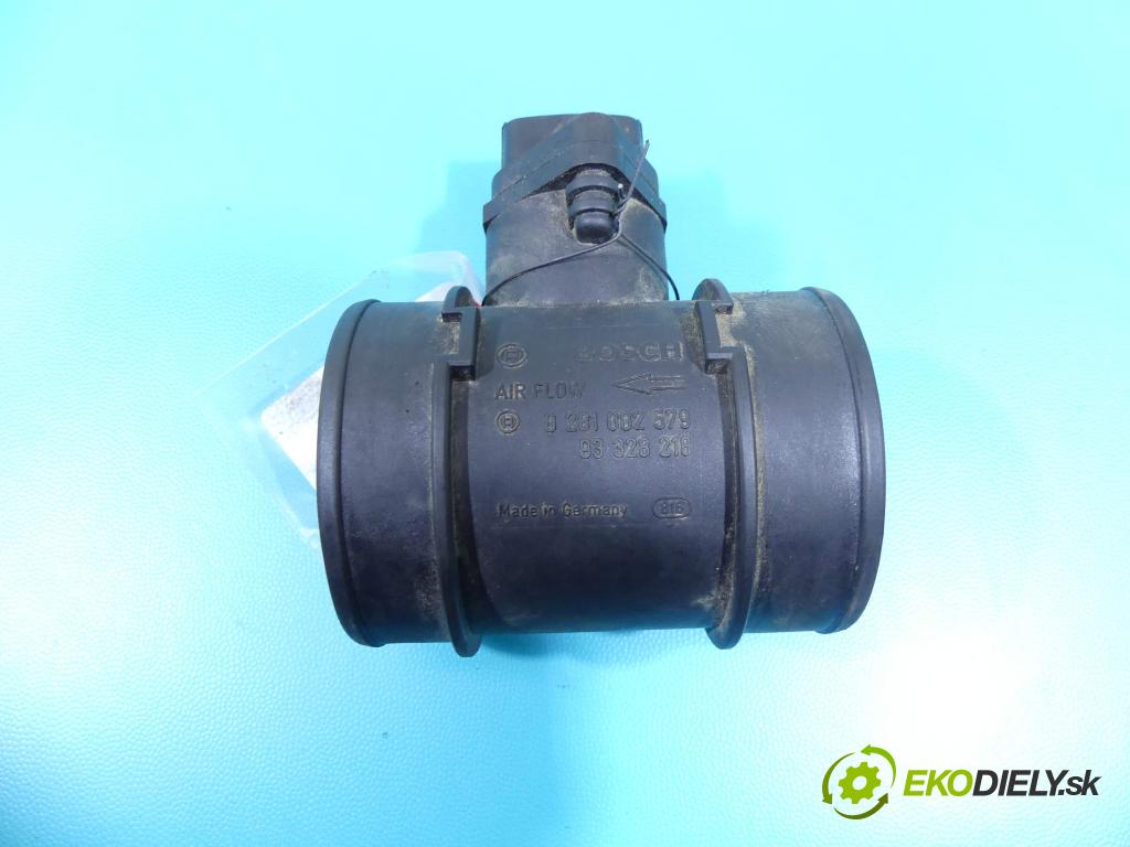 Opel Meriva A 2002-2010 1.7 dti 75 HP manual 55 kW 1686 cm3 5- průtokoměr: 0281002579 (Váhy vzduchu)