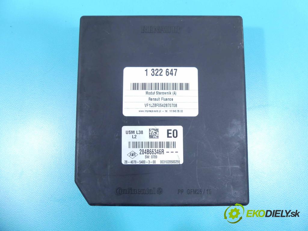 Renault Fluence 1.6 16V 110 HP manual 81 kW 1598 cm3 4- modul riadiaca jednotka 284B66346R (Ostatné)