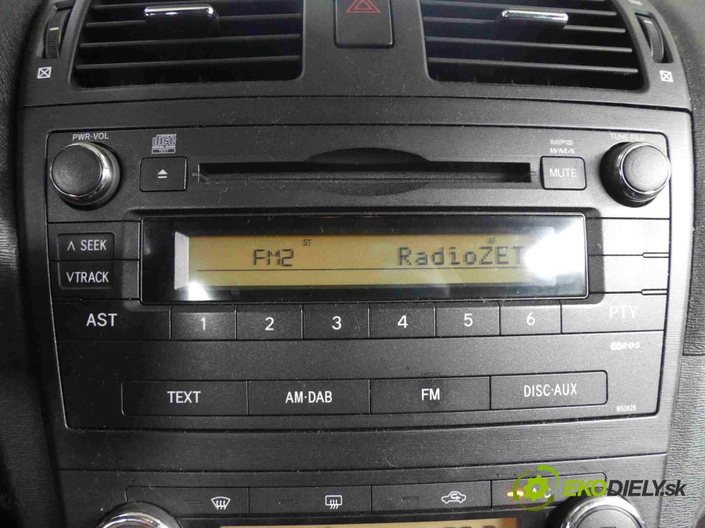 Toyota Avensis III T27 2009-2018 2.2 d4d 150 hp manual 110 kW 2231 cm3 4- Radio továrna: 86120-05150
