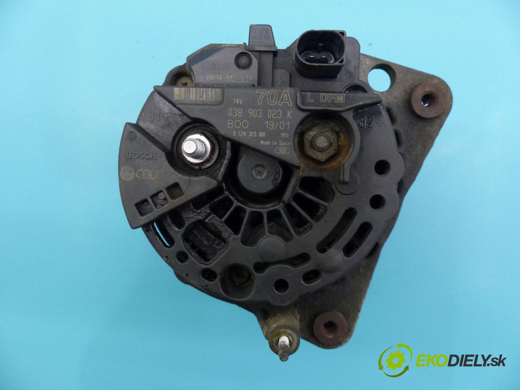 Seat Cordoba I 1993-2002 1.9 tdi 90 hp manual 66 kW 1896 cm3 5- Alternator 0124315001 (Alternátory)
