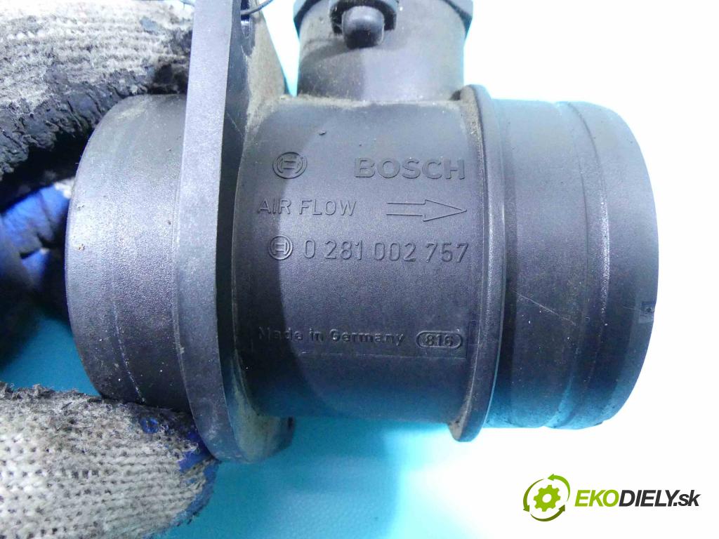 Vw Bora 1.9 tdi 116 HP manual 85 kW 1896 cm3 4- průtokoměr: 0281002757 (Váhy vzduchu)