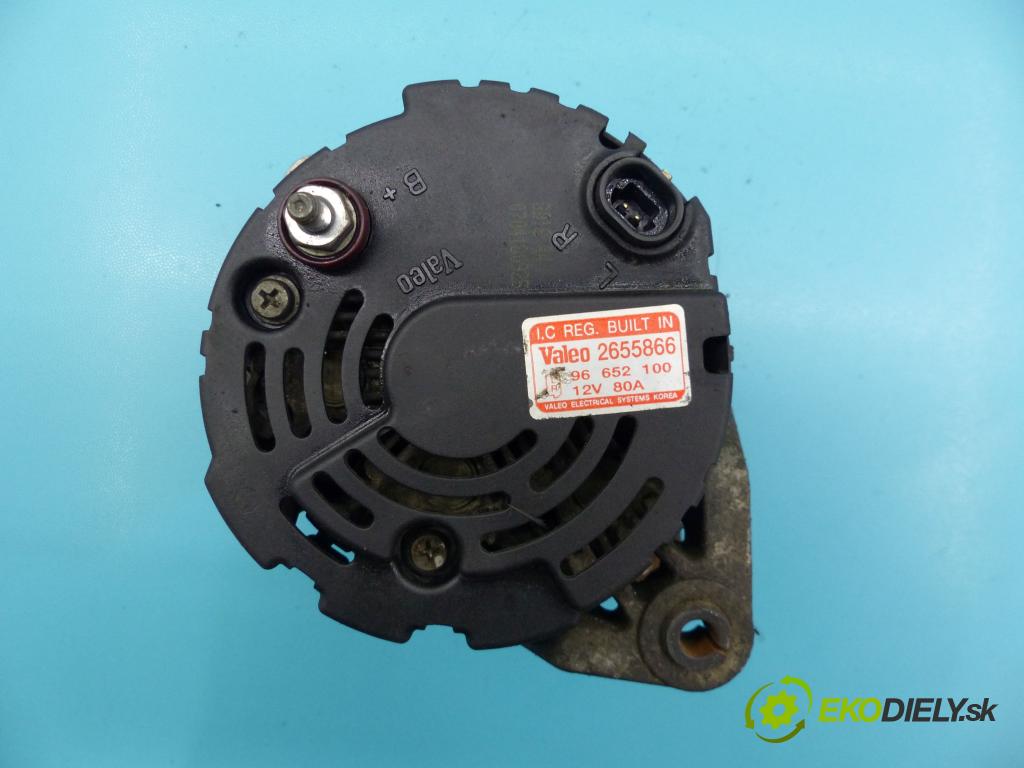 Chevrolet Aveo T200 2003-2008 1,2.0 8v 72 hp manual 53 kW 1150 cm3 5- Alternator 96652100 (Alternátory)