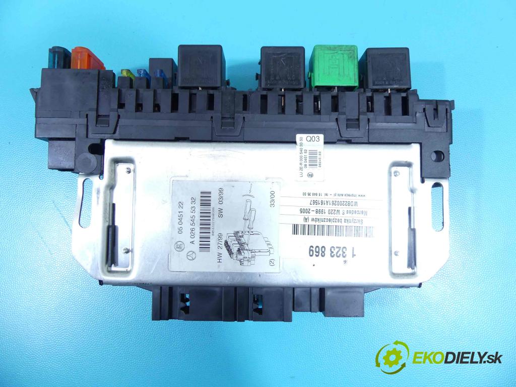 Mercedes S W220 1998-2005 3.2 cdi 197KM automatic 145 kW 3222 cm3 4- skříňka pojistková A0265455332 (Pojistkové skříňky)