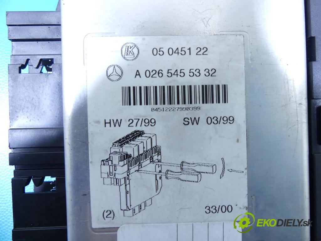 Mercedes S W220 1998-2005 3.2 cdi 197KM automatic 145 kW 3222 cm3 4- skříňka pojistková A0265455332 (Pojistkové skříňky)