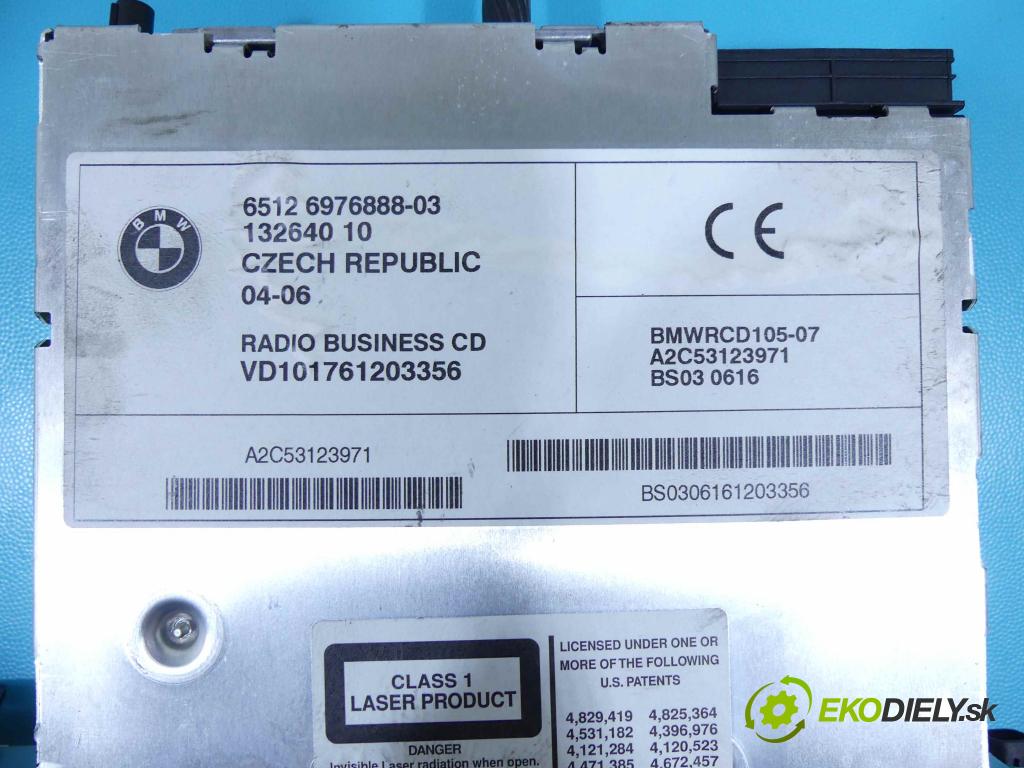 Bmw X3 E83 2003-2010 2.0d 150 HP manual 110 kW 1995 cm3 5- Radio originál 6976888-03