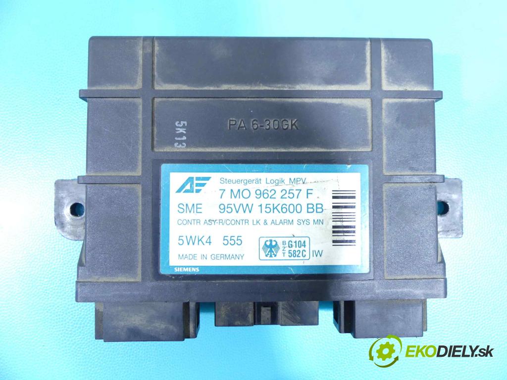 Ford Galaxy Mk1 1995-2006 1.9 tdi 90 HP manual 66 kW 1896 cm3 5- modul riadiaca jednotka 7M0962257F (Ostatné)