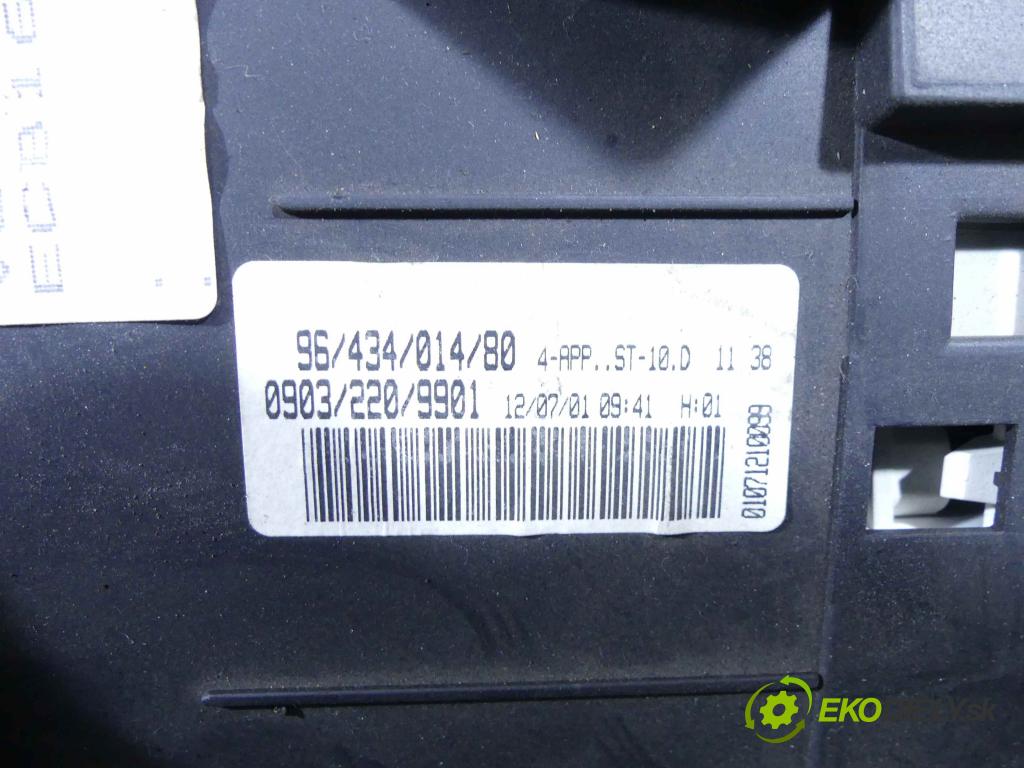 Peugeot 206 1.9d 69KM manual 51 kW 1868 cm3 5- prístrojovka/ budíky 9643401480 (Prístrojové dosky, displeje)