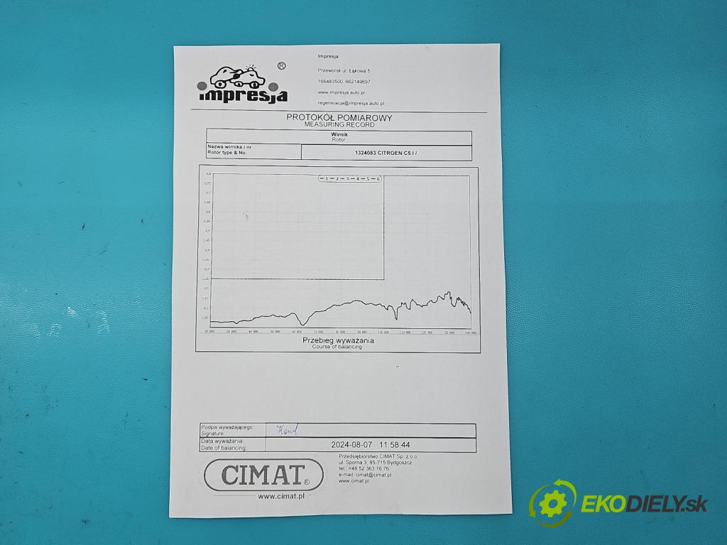 Citroen C5 I 2001-2008 2.0 hdi 109 HP manual 80 kW 1997 cm3 5- turbodúchadlo, turbo repasovaná K03-050