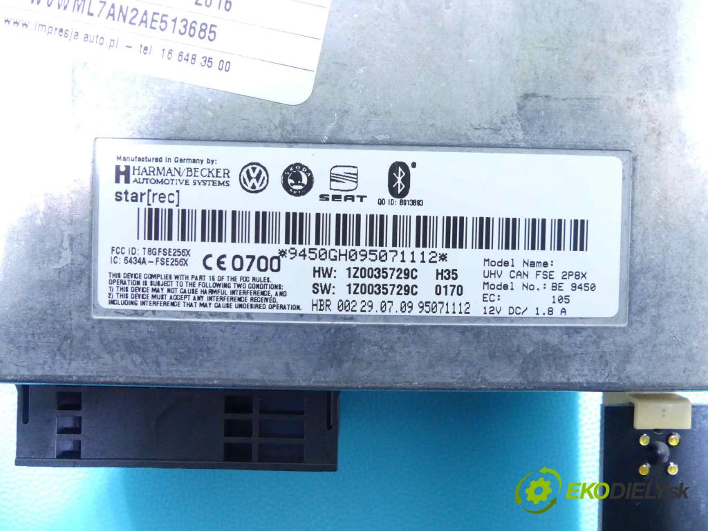 Vw Passat CC 2008-2016 2.0 TSI 200 HP automatic 147 kW 2000 cm3 4- modul riadiaca jednotka 9450GH095071112 (Ostatné)