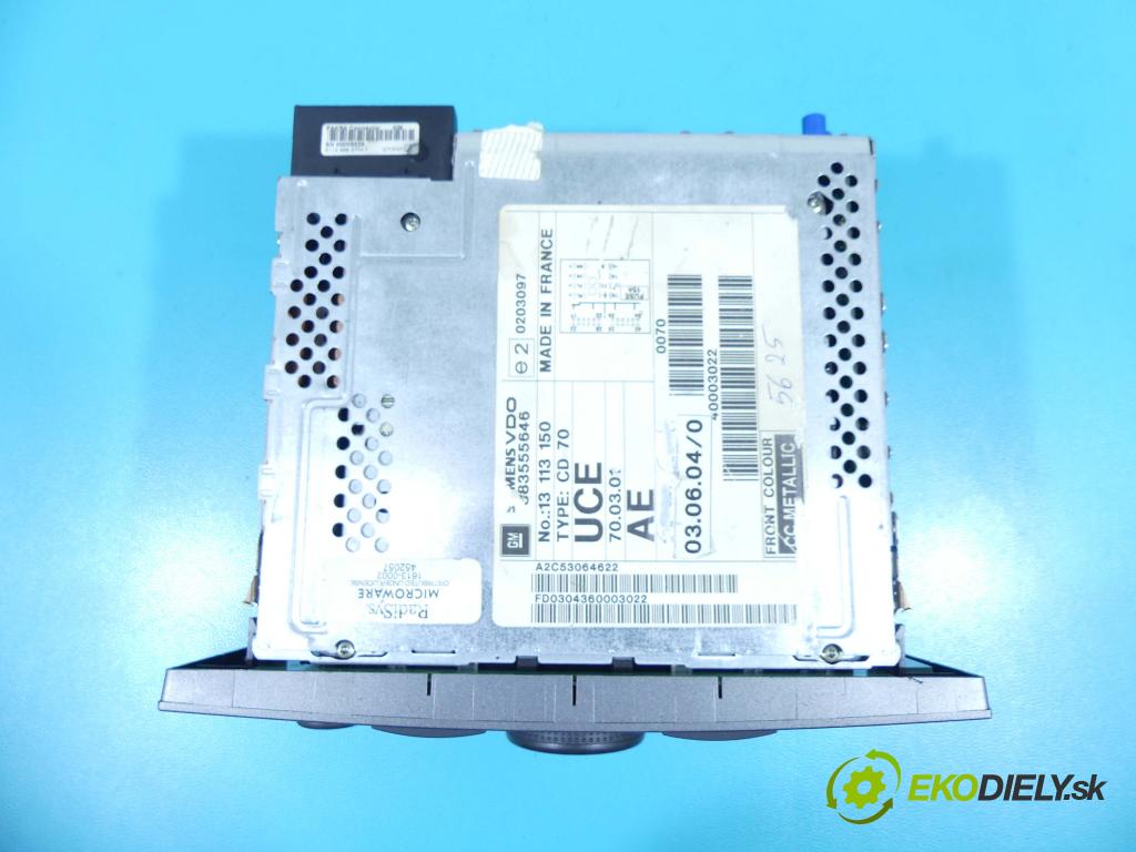 Opel Vectra C 2002-2008 2.0 T 175 HP manual 129 kW 1998 cm3 4- Radio originál 13113150AE