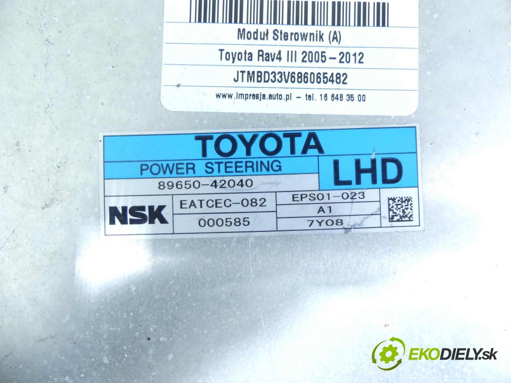 Toyota Rav4 III 2005-2012 2.4 VVTI 156 HP automatic 115 kW 2362 cm3 5- modul riadiaca jednotka 89650-42040 (Ostatné)