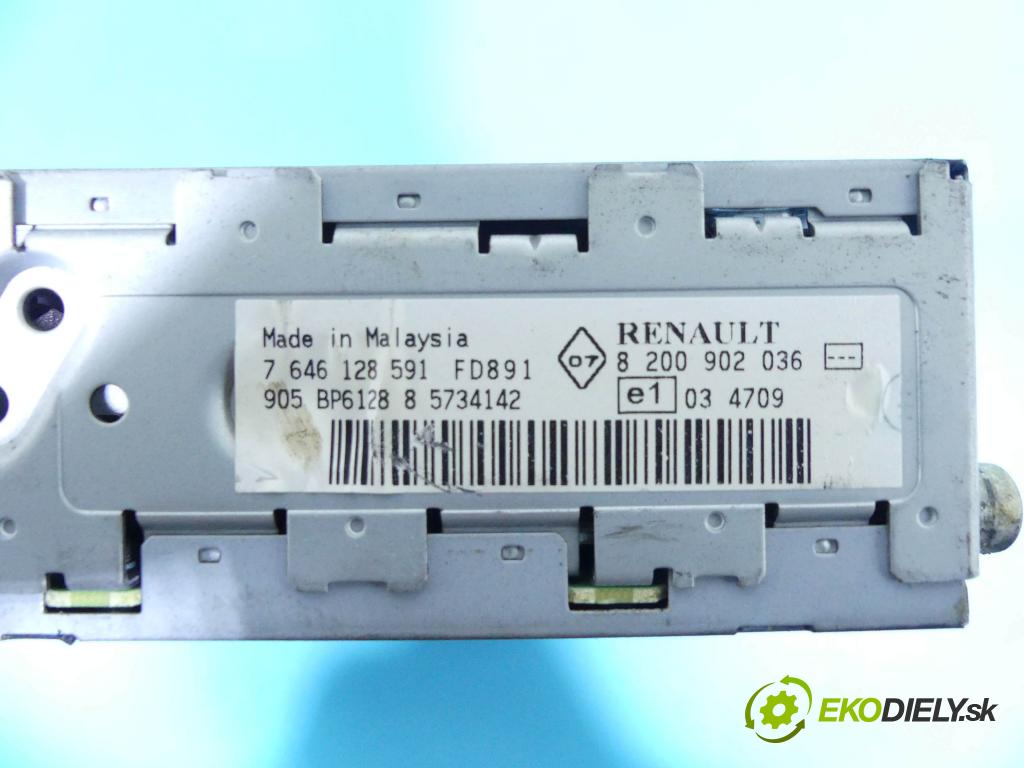 Dacia Sandero I 2008-2012 1.5 dci 86 HP manual 63 kW 1461 cm3 5- Radio originál 8200902036