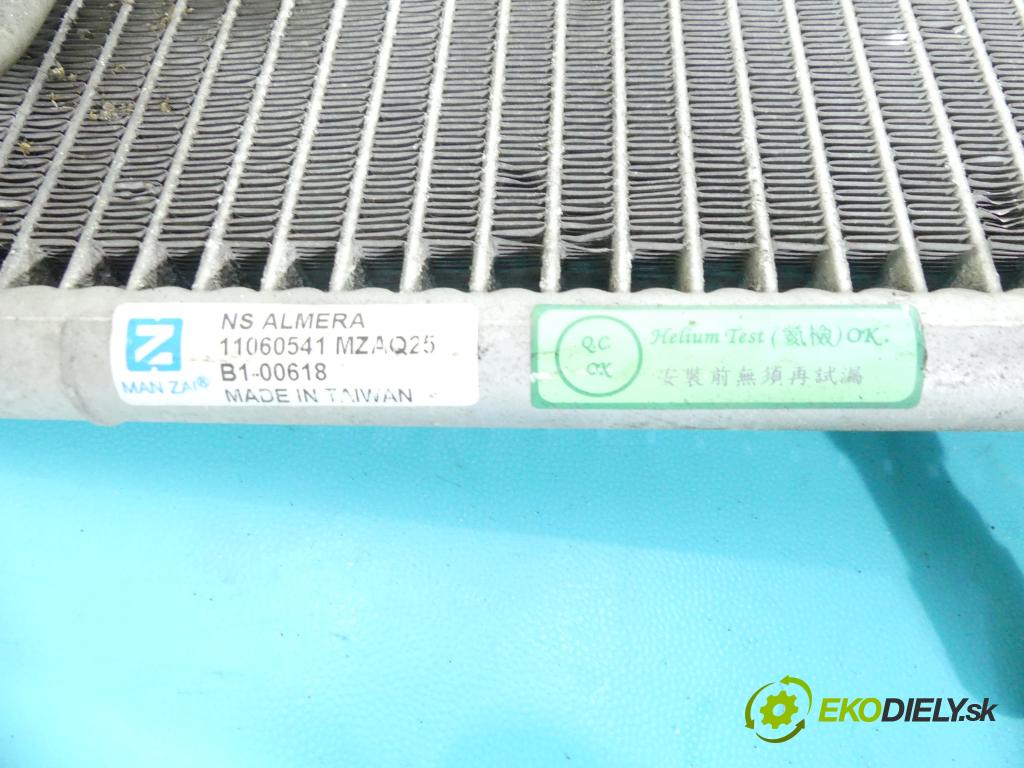 Nissan Almera N16 2000-2006 1.5 dci 82 HP manual 60 kW 1461 cm3 5- chladič klimatizácie HFC-134A (Chladiče klimatizácie)