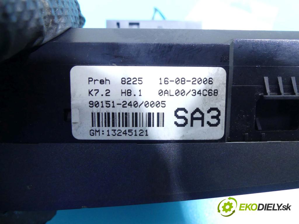 Opel Astra III 2004-2014 1.7 cdti 101 HP manual 74 kW 1686 cm3 5- panel kúrenia 13245121