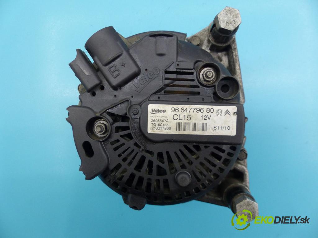 Citroen DS3 2010-2016 1.6 hdi 92 hp manual 68 kW 1560 cm3 3- Alternator 9664779680 (Alternátory)