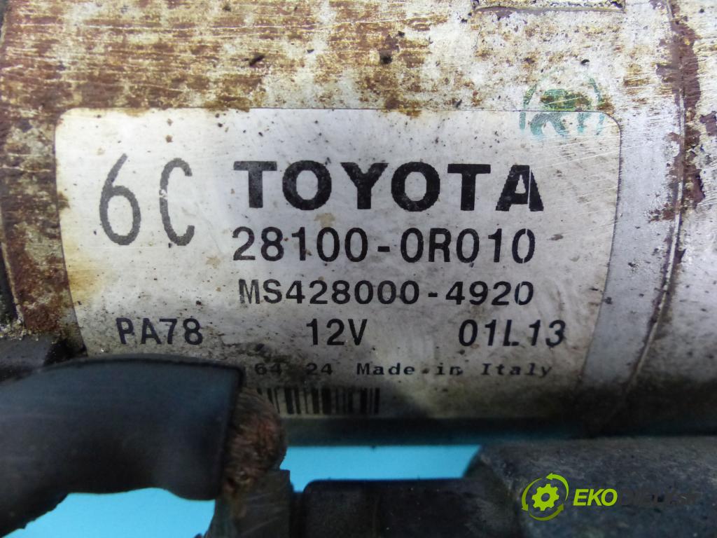 Toyota Avensis III T27 2009-2018 2.2 d4d 150 HP manual 110 kW 2231 cm3 4- štartér 28100-0R010 (Štartéry)