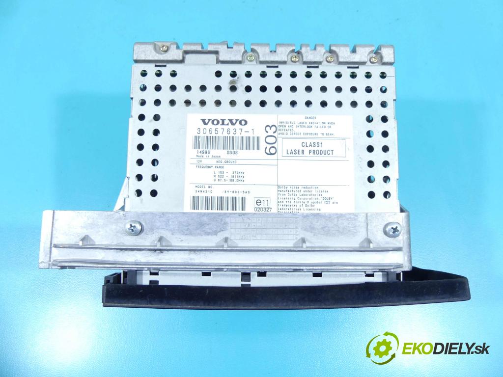 Volvo S60 I 2000-2010 2.4 20V 170 HP manual 125 kW 2435 cm3 4- Radio originál 30657637-1