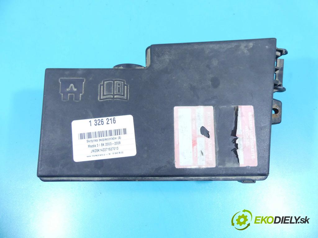 Mazda 3 I BK 2003-2009 1.6 16v 105 hp manual 77 kW 1598 cm3 5- skříňka pojistková 518818109 (Pojistkové skříňky)