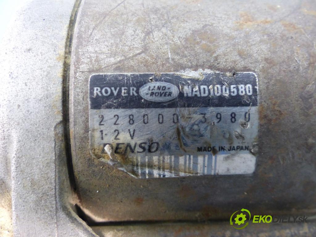 Land rover Freelander I 1998-2006 2.0 TD 98 HP manual 72 kW 1994 cm3 5- štartér 228000-3980 (Štartéry)