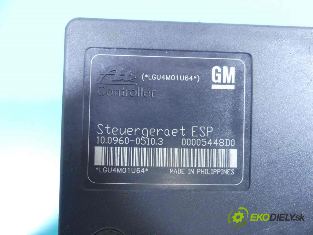 Opel Astra III 2004-2014 1.7 cdti 101 HP manual 74 kW 1686 cm3 4- čerpadlo abs 13157577 (Pumpy ABS)