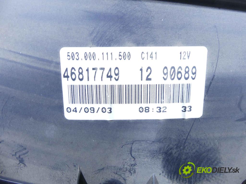 Fiat Doblo I 2001-2010 1.9d 63 HP manual 46 kW 1910 cm3 5- prístrojovka/ budíky 46817749 (Prístrojové dosky, displeje)