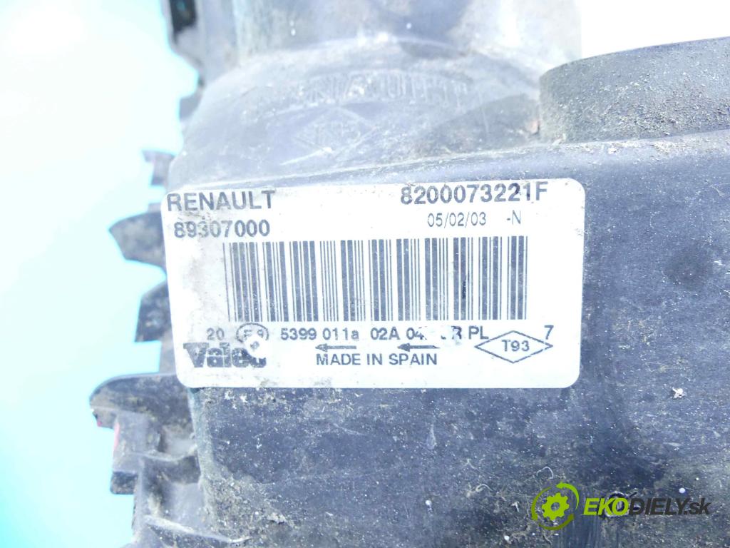Renault Megane II 2003-2008 1.4 16v 98 HP manual 72 kW 1390 cm3 5- Reflektor: pravý 8200073221F (Pravé)