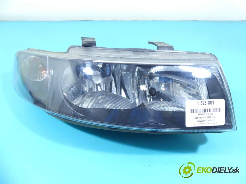 Seat Toledo II 1998-2004 1.6 SR 101 HP manual 74 kW 1595 cm3 4- Reflektor: pravý 1M2941016 (Pravé)