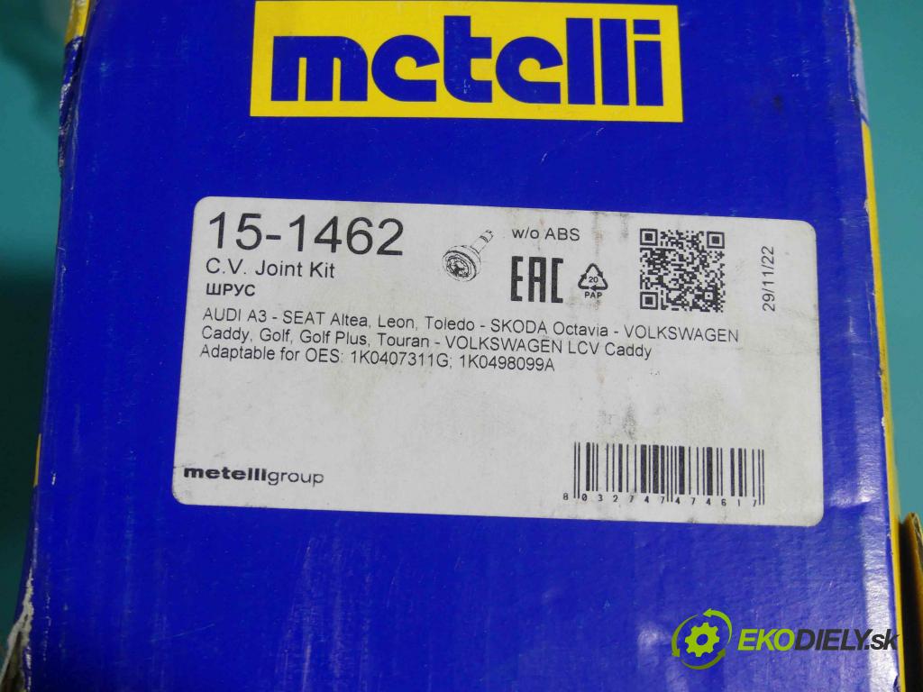 Vw Golf V 2003-2009 1.6 SR 102 HP manual 75 kW 1595 cm3 3- poloos ľavé 1K0407311G (Poloosy)