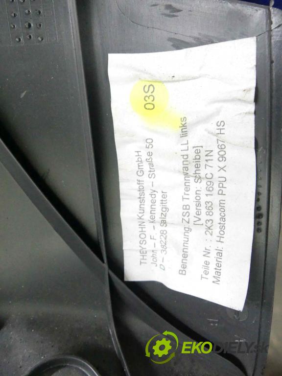 Vw Caddy III 2K 2003-2020 2.0 tdi 140 HP manual 103 kW 1968 cm3 5- Stena: Přepážka: 2K3863169C (Ostatné)