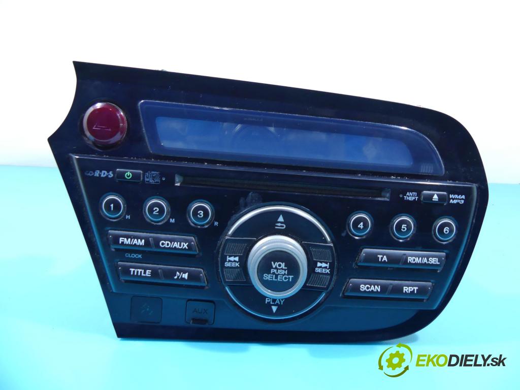 Honda Insight II 2009-2014 1.3 16V hybrid 88 HP automatic 65 kW 1339 cm3 5- Radio originál 39100-TM8-G02