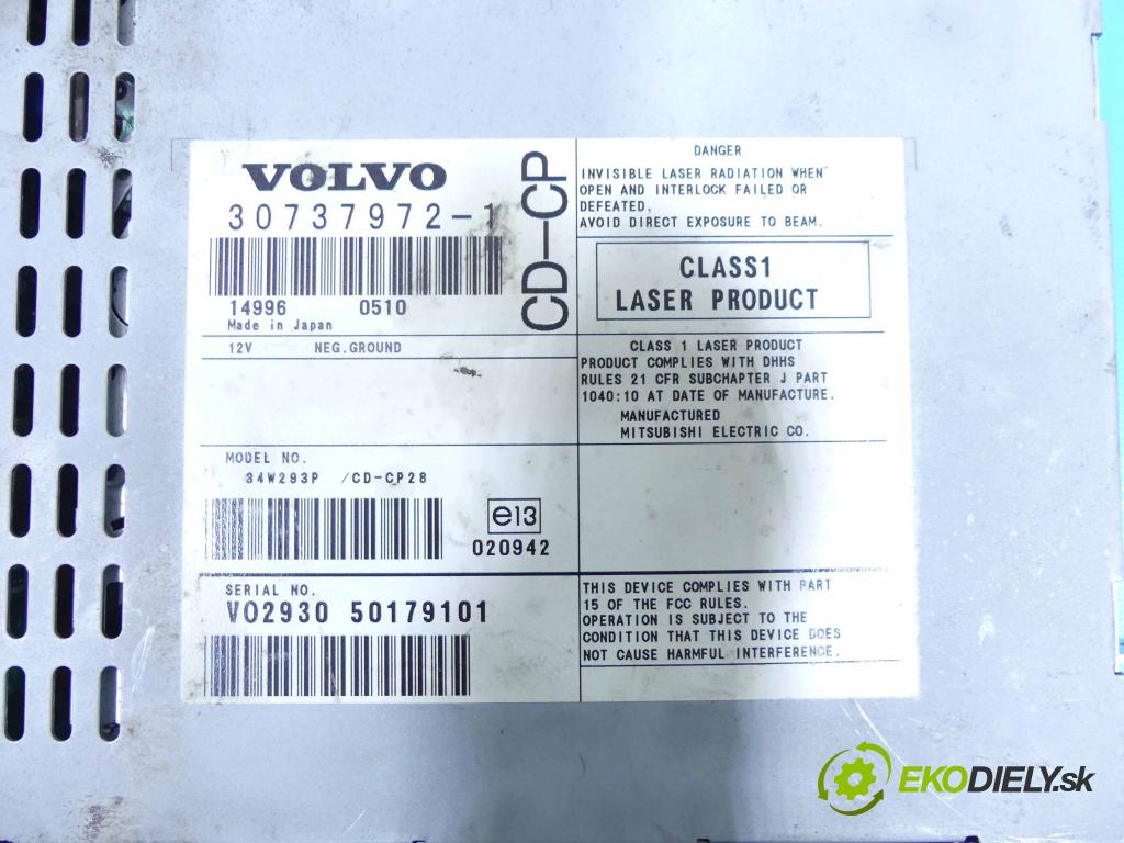 Volvo XC90 I 2002-2014 2.4 D5 185 HP automatic 136 kW 2401 cm3 5- Radio originál 30737972-1