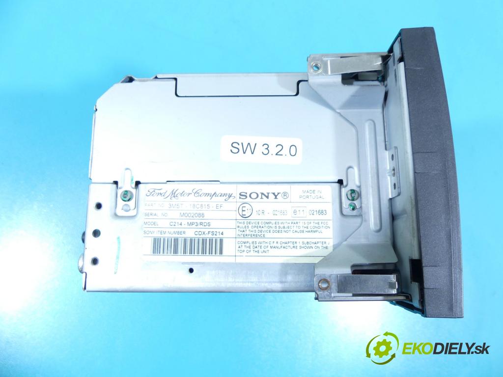 Ford C-Max I 2003-2010 1.8 16v 120 HP manual 88 kW 1798 cm3 5- Radio originál 3M5T-18C815-EF