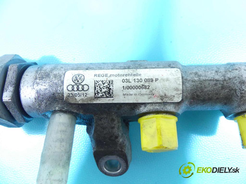 Vw Caddy III 2K 2003-2015 2.0 tdi 140 HP manual 103 kW 1968 cm3 5- lišta vstrekovacia 03L130089P (Vstrekovacie lišty)