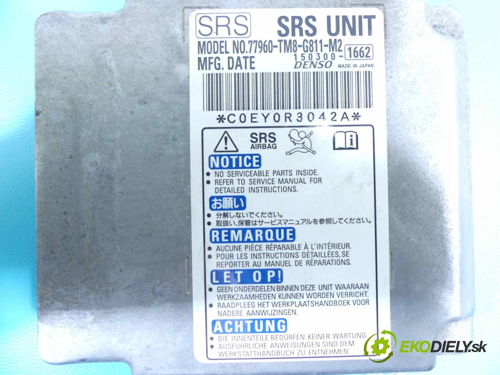 Honda Insight II 2009-2014 1.3 16V hybrid 88 HP automatic 65 kW 1339 cm3 5- modul riadiaca jednotka 77960-TM8-G811-M2 (Ostatné)