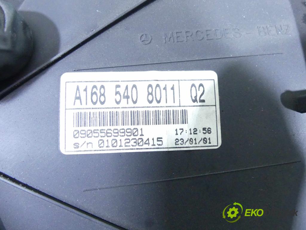 Mercedes A W168 1997-2004 1.7 CDI 90 HP manual 66 kW 1689 cm3 5- prístrojovka/ budíky A1685408011 (Prístrojové dosky, displeje)