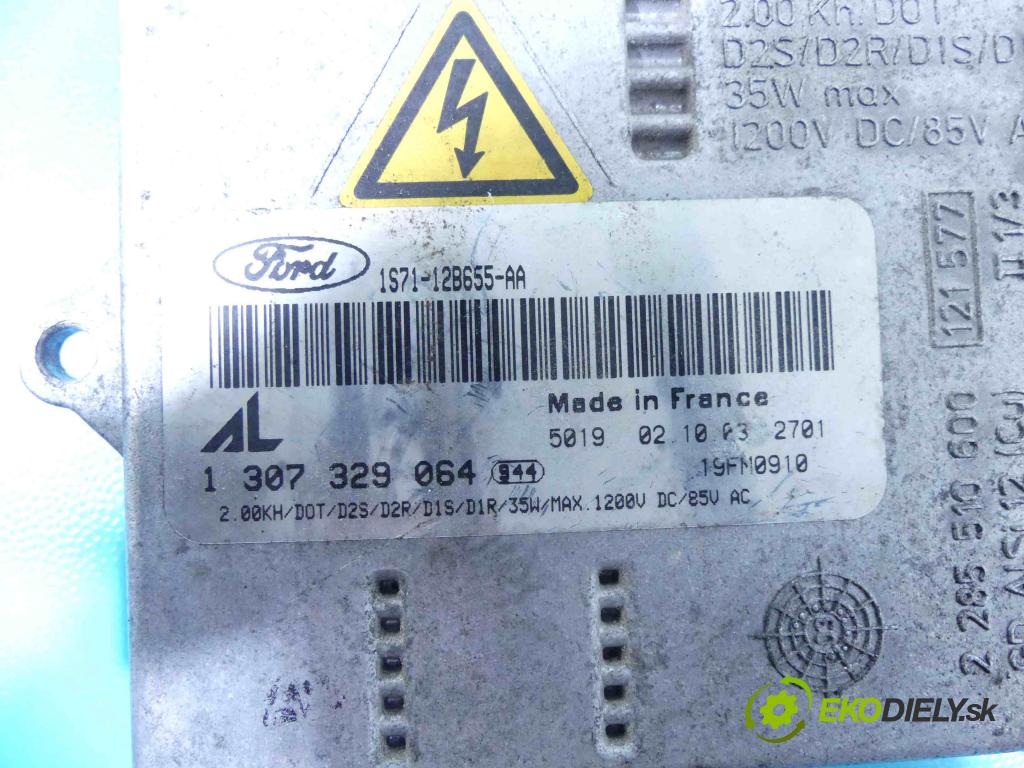 Ford Mondeo Mk3 2000-2007 1.8 16V 131 hp manual 96 kW 1798 cm3 5- měnič xenon 1307329064 (Řídící jednotka xenonu)