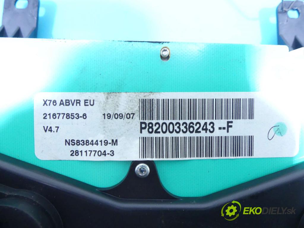 Renault Kangoo I 1998-2008 1.6 16v 95 HP manual 70 kW 1598 cm3 5- prístrojovka/ budíky P8200336243F (Prístrojové dosky, displeje)