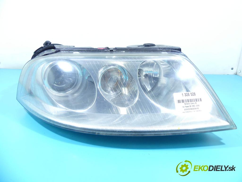 Vw Passat B5 1995-2005 2.8 V6 193 HP manual 142 kW 2771 cm3 5- Reflektor: pravý  (Pravé)