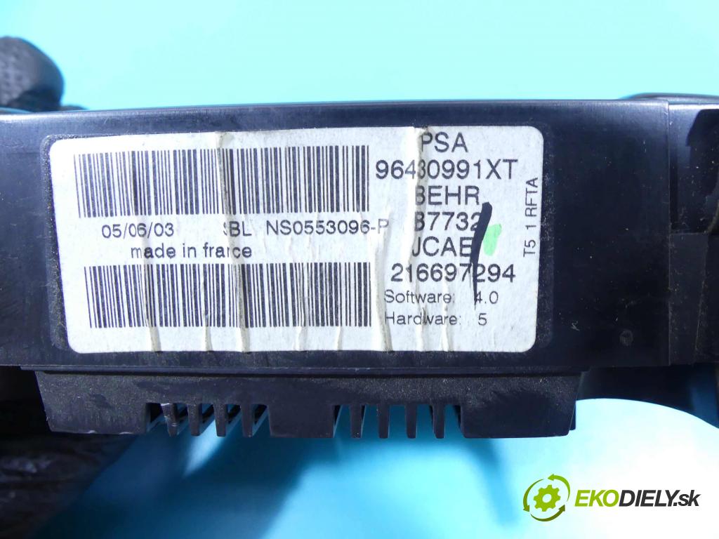 Peugeot 307 1.6 16V 109 HP manual 80 kW 1587 cm3 5- panel kúrenia 96430991XT