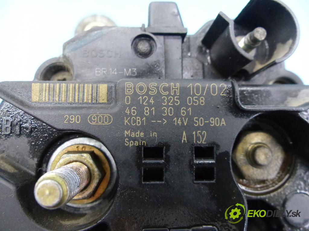 Fiat Stilo 1.6 16v 103 hp manual 76 kW 1596 cm3 3- Alternator 0124325058 (Alternátory)