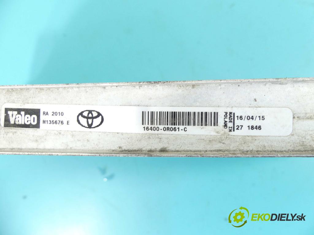 Toyota Avensis III T27 2009-2018 2.2 d4d 150 HP manual 110 kW 2231 cm3 4- chladič voda: 16400-0R061-C (Chladiče vody)