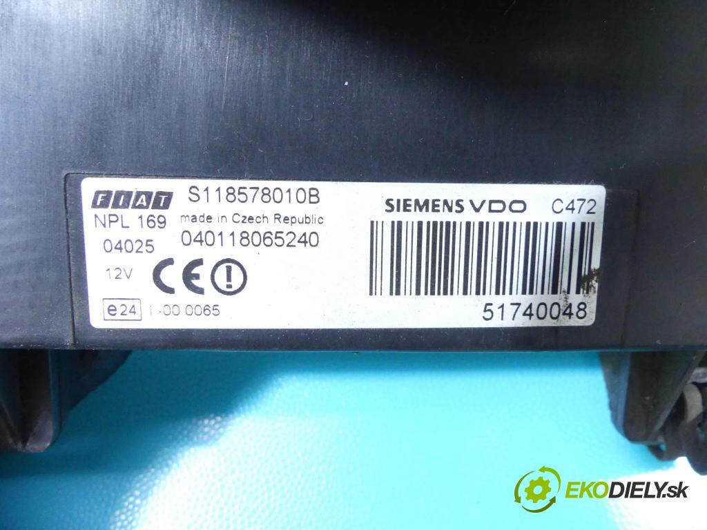 Fiat Panda II 2003-2012 1.1 54 HP manual 40 kW 1108 cm3 5- modul riadiaca jednotka S118578010B (Ostatné)