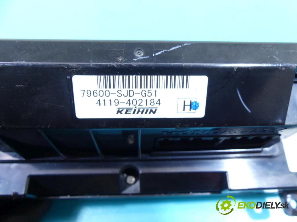 Honda Fr-v 2.0 16V 150 HP manual 110 kW 1998 cm3 5- panel kúrenia 4119-402184
