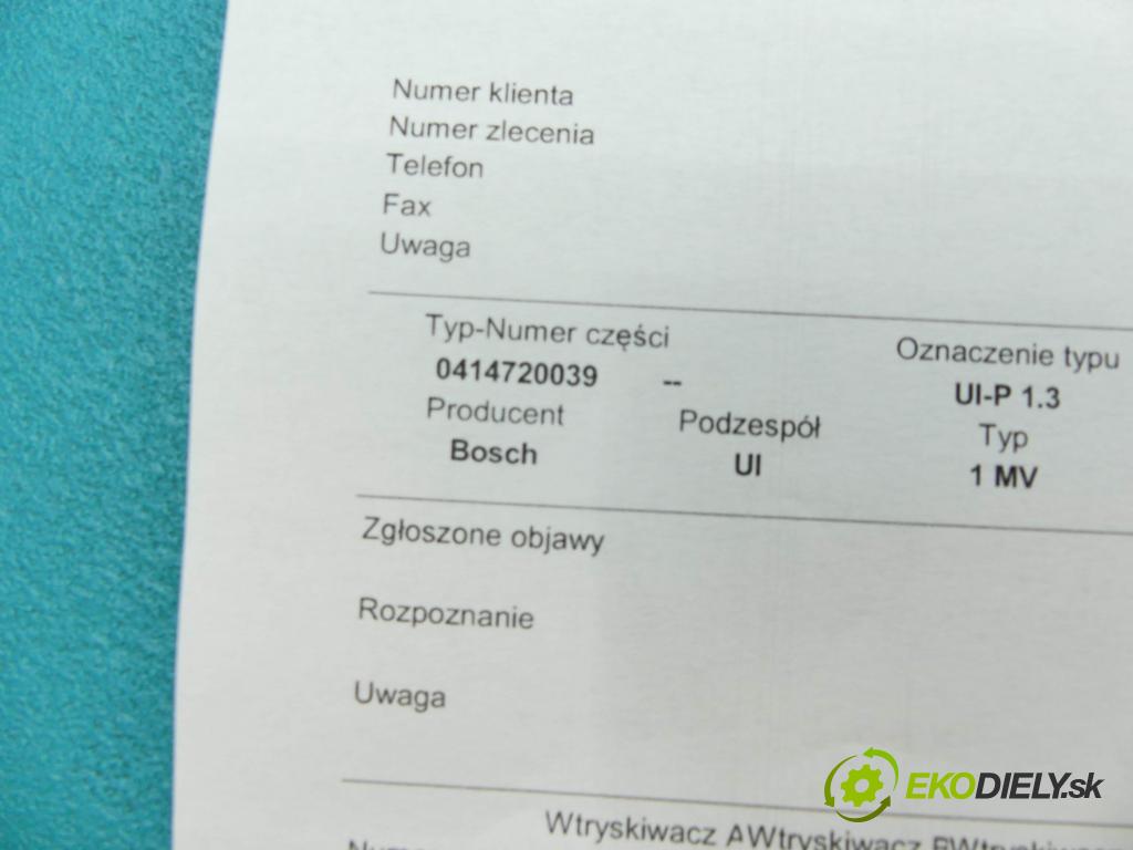 Vw Bora 1.9 tdi 116 HP manual 85 kW 1896 cm3 5- vstrekovacie čerpadlo 0414720039 (Vstrekovače)