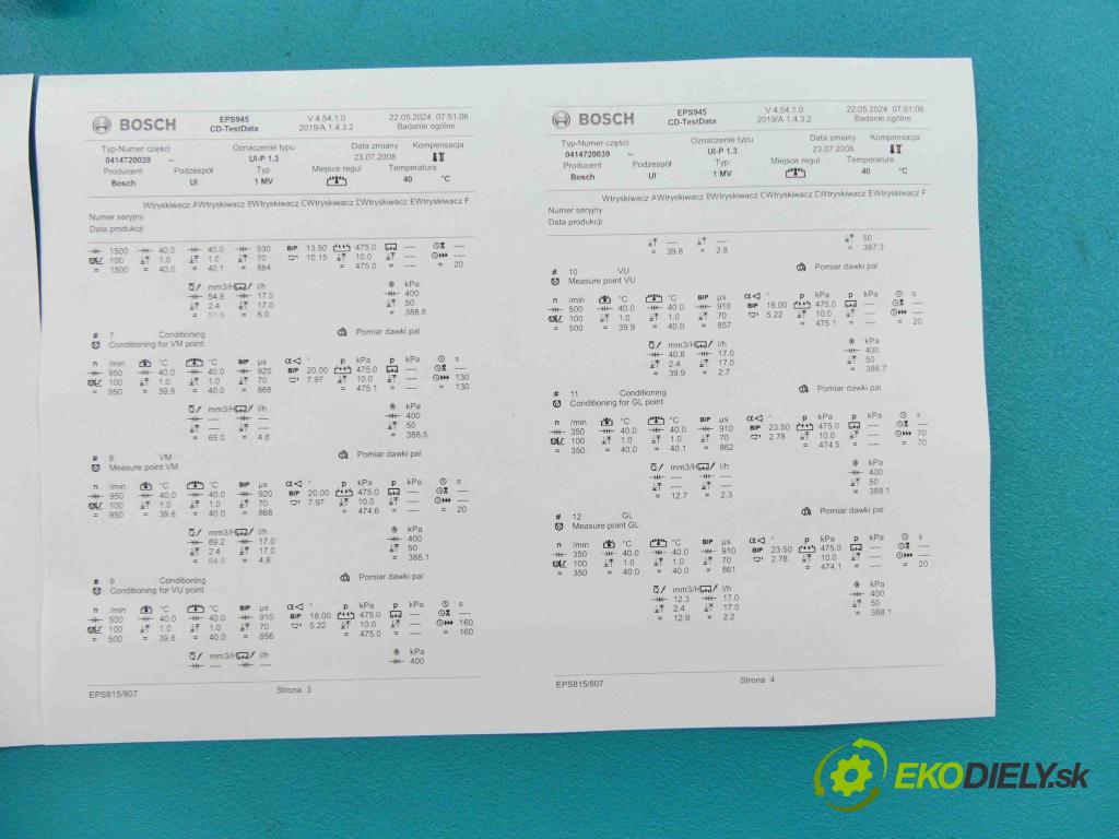 Vw Bora 1.9 tdi 116 HP manual 85 kW 1896 cm3 5- vstrekovacie čerpadlo 0414720039 (Vstrekovače)