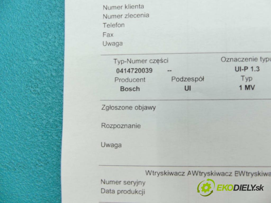 Vw Bora 1.9 tdi 116 HP manual 85 kW 1896 cm3 5- vstrekovacie čerpadlo 0414720039 (Vstrekovače)