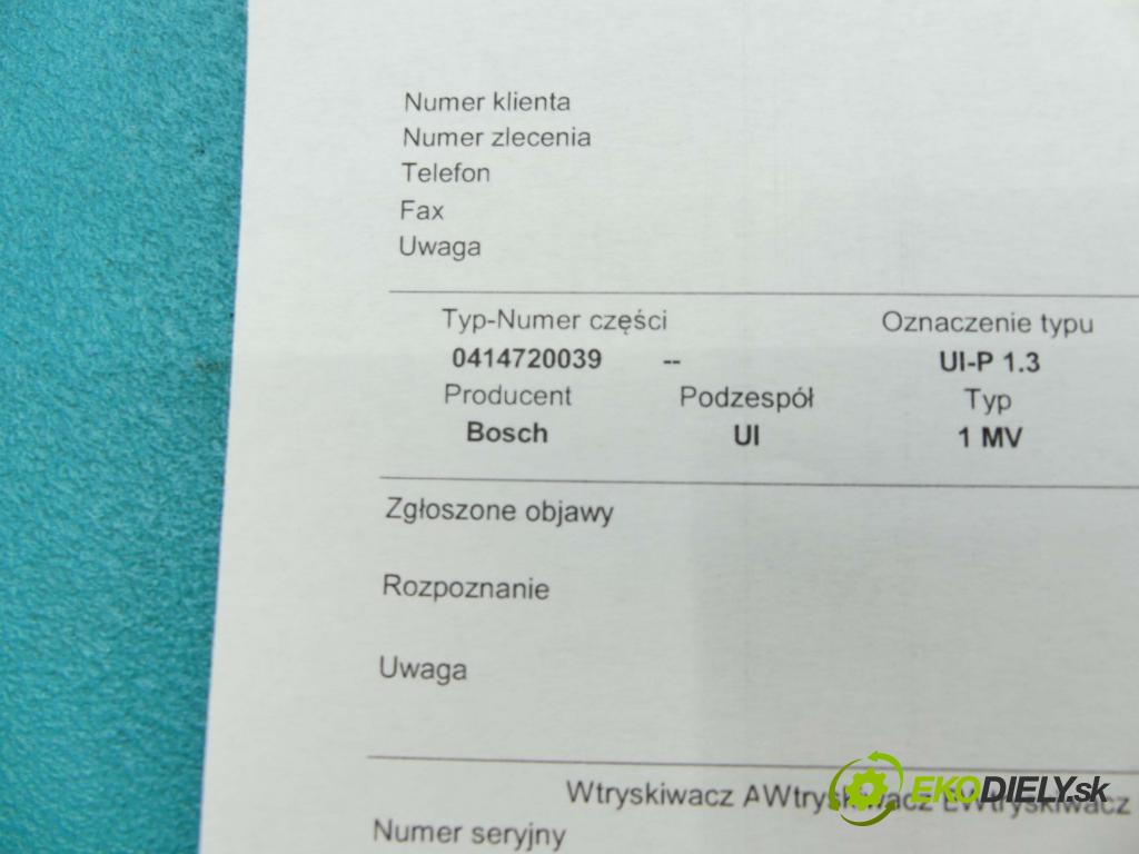 Vw Bora 1.9 tdi 116 HP manual 85 kW 1896 cm3 5- vstrekovacie čerpadlo 0414720039 (Vstrekovače)