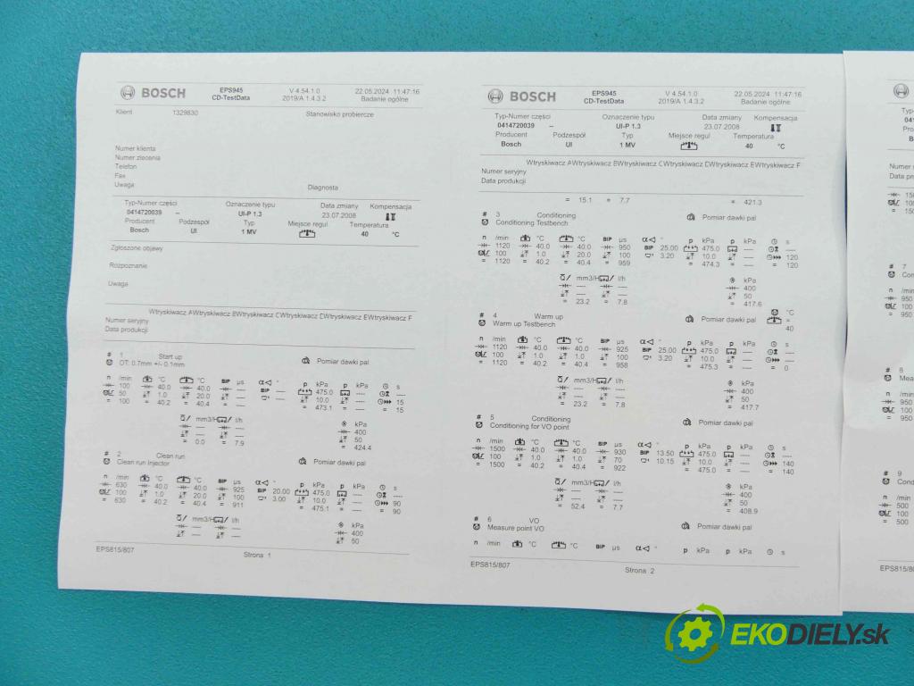 Vw Bora 1.9 tdi 116 HP manual 85 kW 1896 cm3 5- vstrekovacie čerpadlo 0414720039 (Vstrekovače)