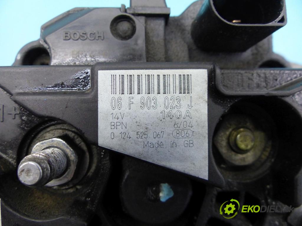 Audi A4 B6 2000-2004 1.9 tdi 131 hp automatic 96 kW 1896 cm3 5- Alternator 06F903023J (Alternátory)